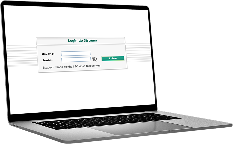 notebook aberto com sistema da CVM na tela